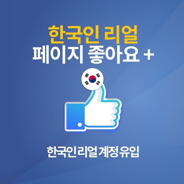 페이스북 한국인 리얼  페이지 좋아요 늘리기:100개 단위